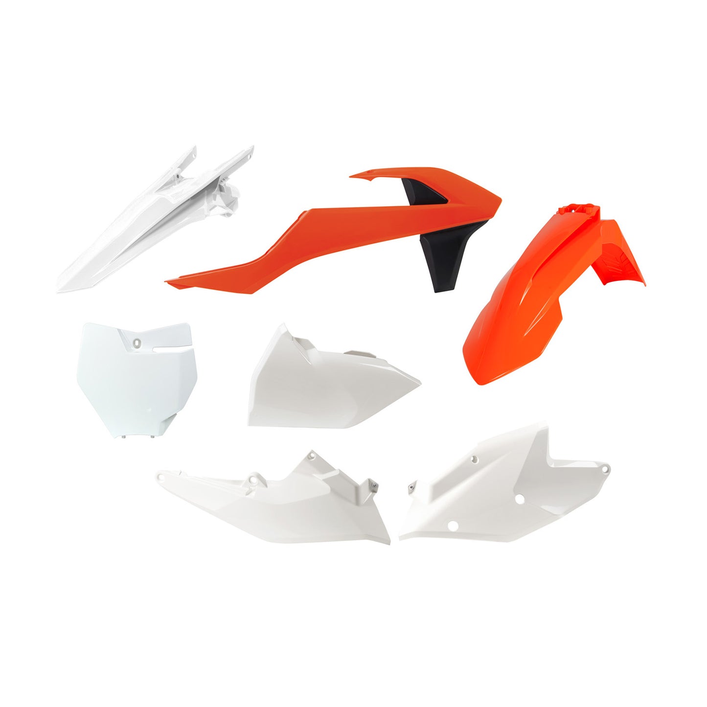 Racetech Plastic Kit SX125-150 16-18 (6 pcs) OEM 16 / Orange / White