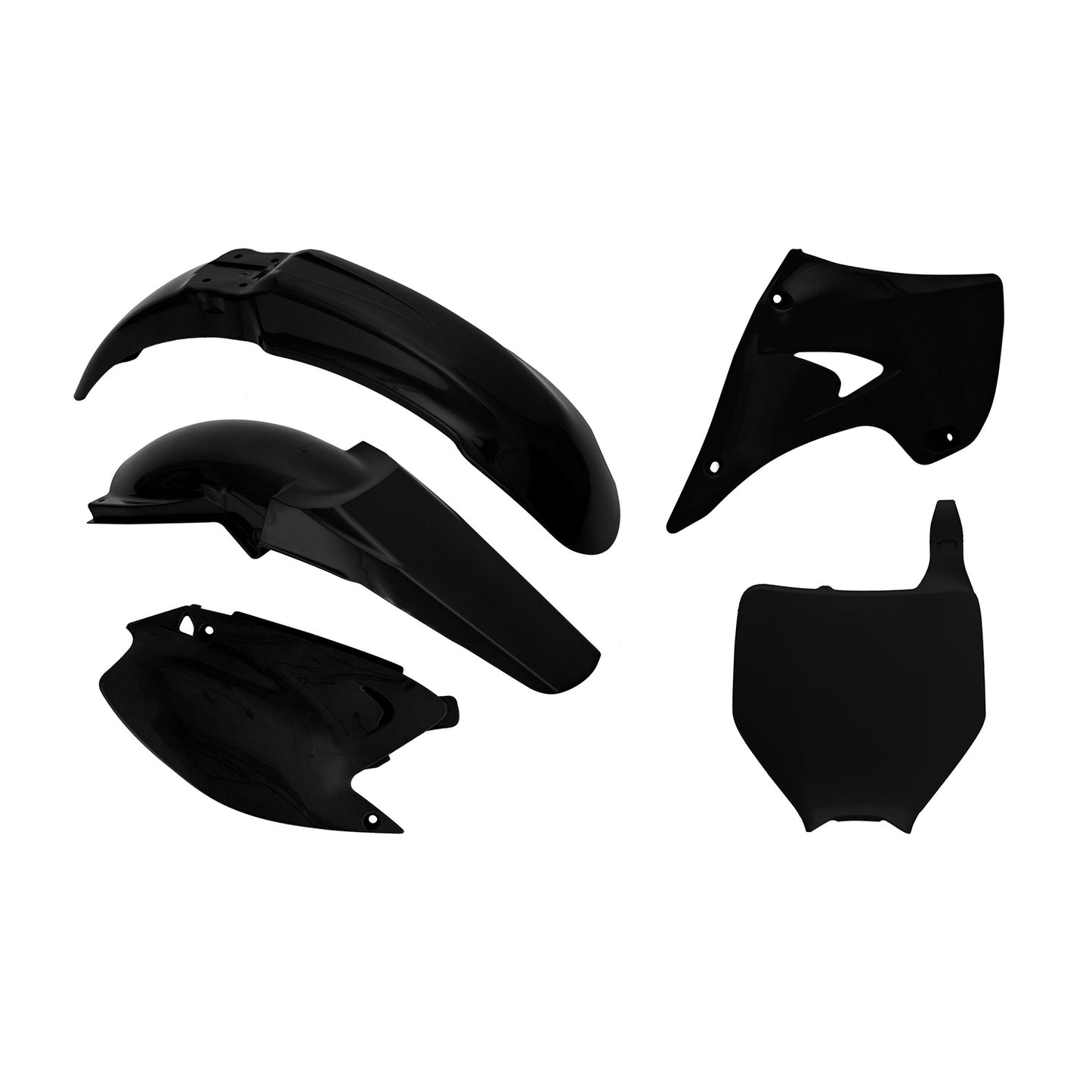 Racetech Plastic Kit KX125/250 03-08 (5 pcs) Black