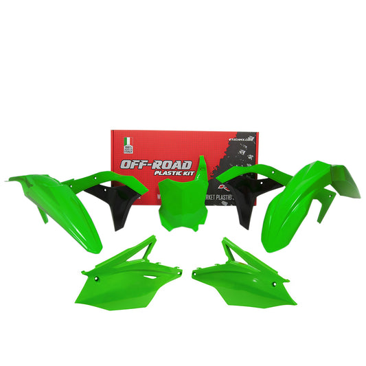 Racetech Plastic Kit KX250 17-20 (5 pcs) OEM 20 / Kawasaki Green / Black