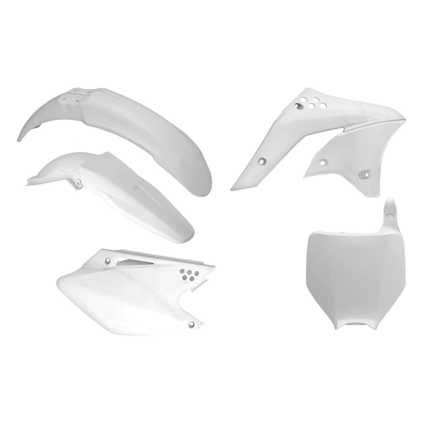 Racetech Plastic Kit KXF250 06-08 (5 pcs) White