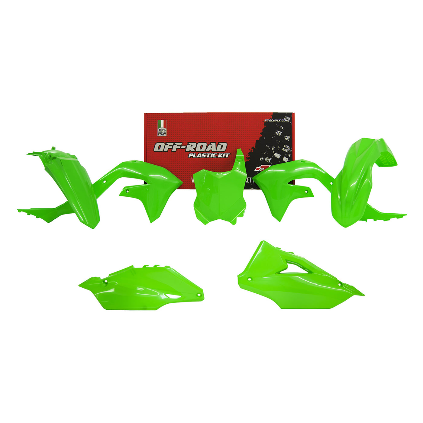 Racetech Plastic Kit KX250 21-24/KX450 19-23 (5 pcs) Neon Green