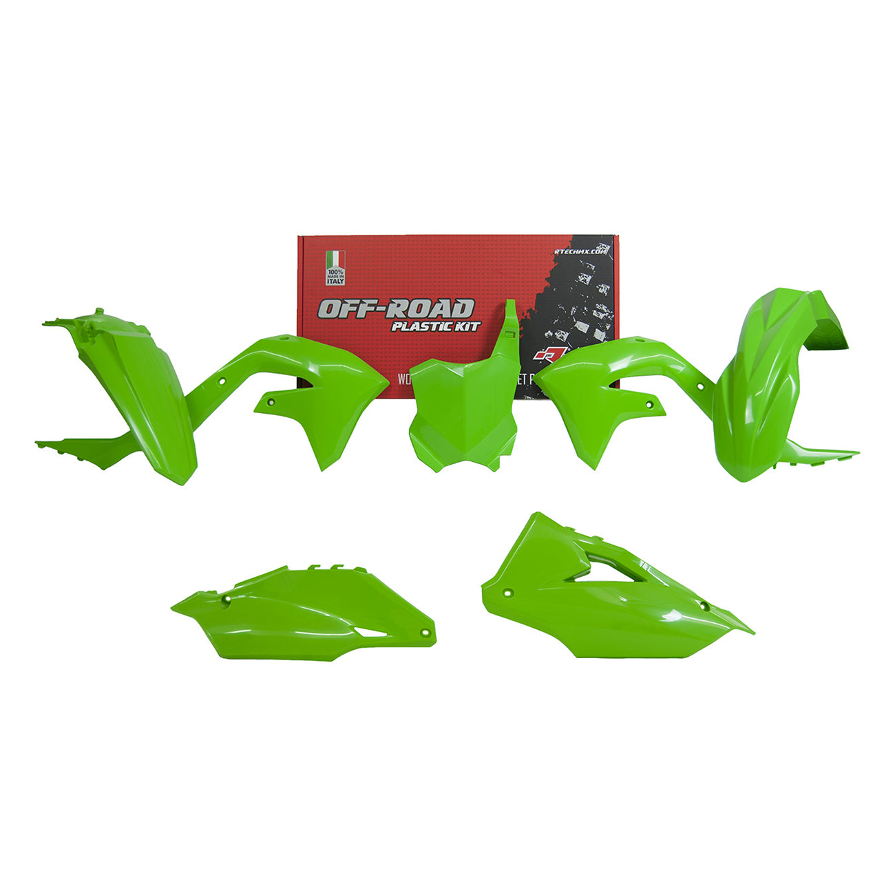 Racetech Plastic Kit KX250 21-24/KX450 19-23 (5 pcs) OEM 20-21 / Kawasaki Green