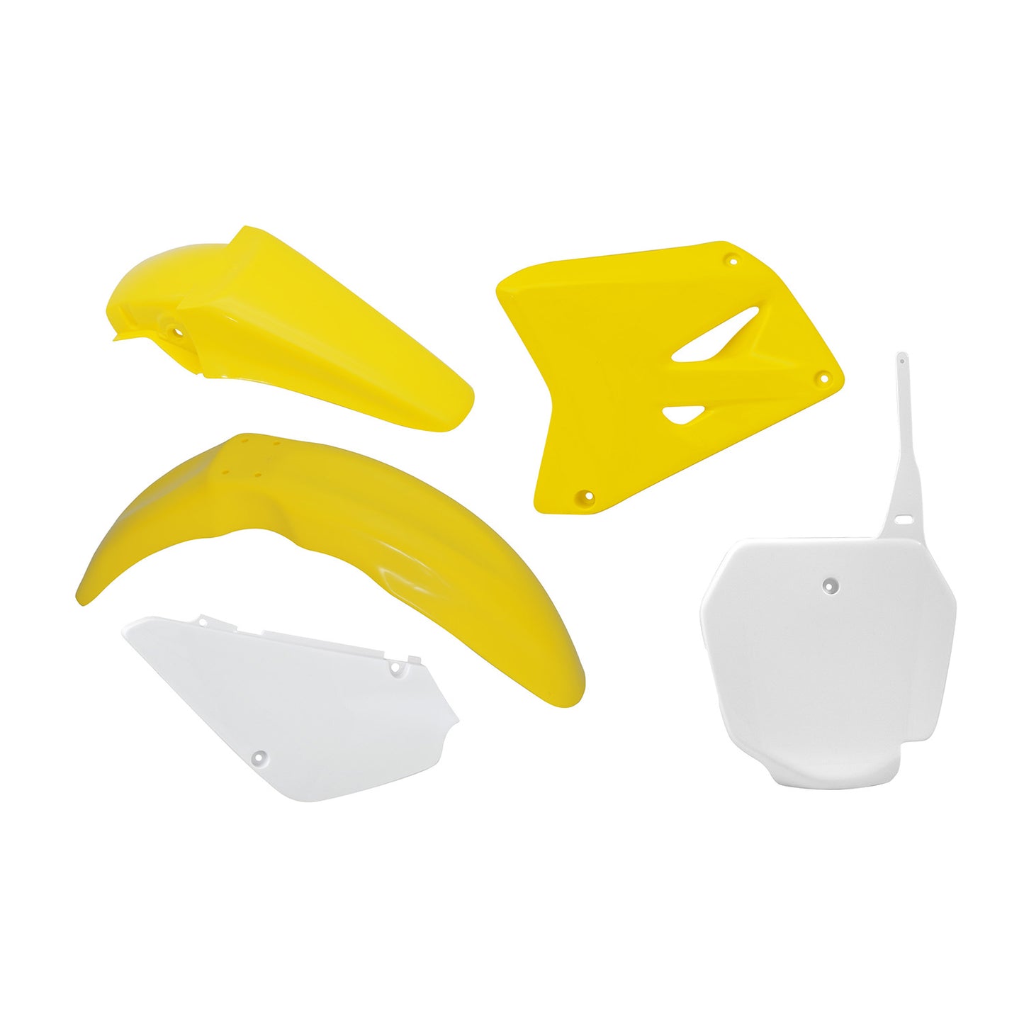 Racetech Plastic Kit RM85 00-24 (5 pcs) OEM 03-15 & 18-20 / Yellow / White