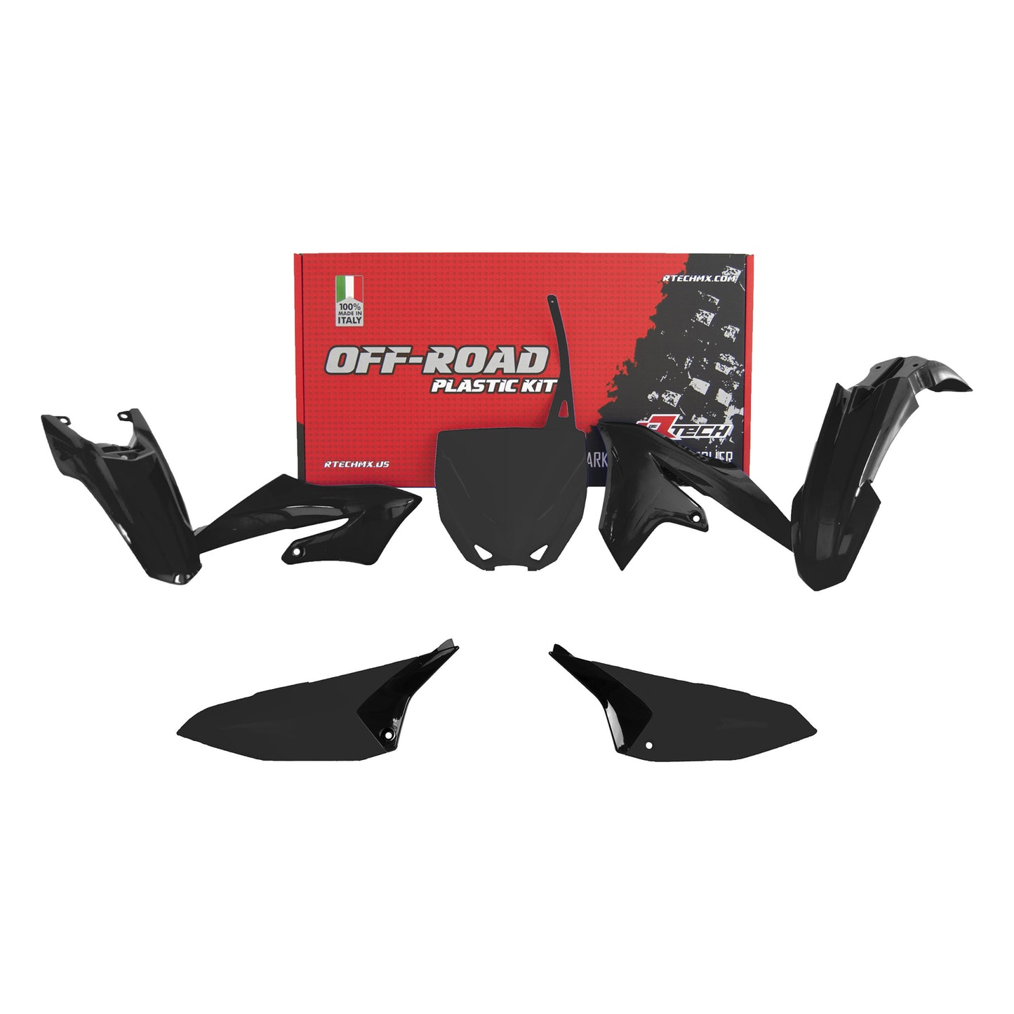 Racetech Plastic Kit YZ65 18-24 (5 pcs) Black
