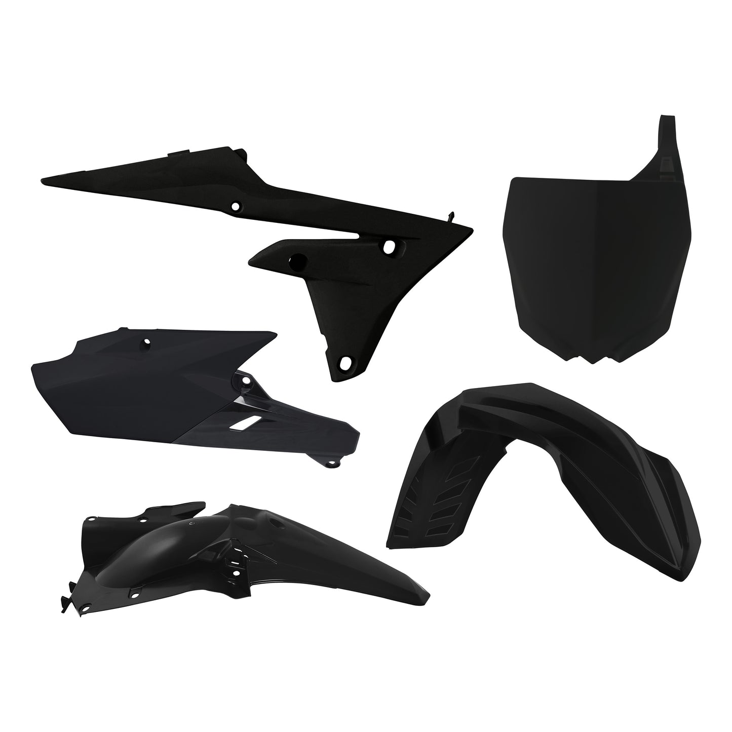 Racetech Plastic Kit YZF250 14-18/YZF450 14-17 (5 pcs) Black
