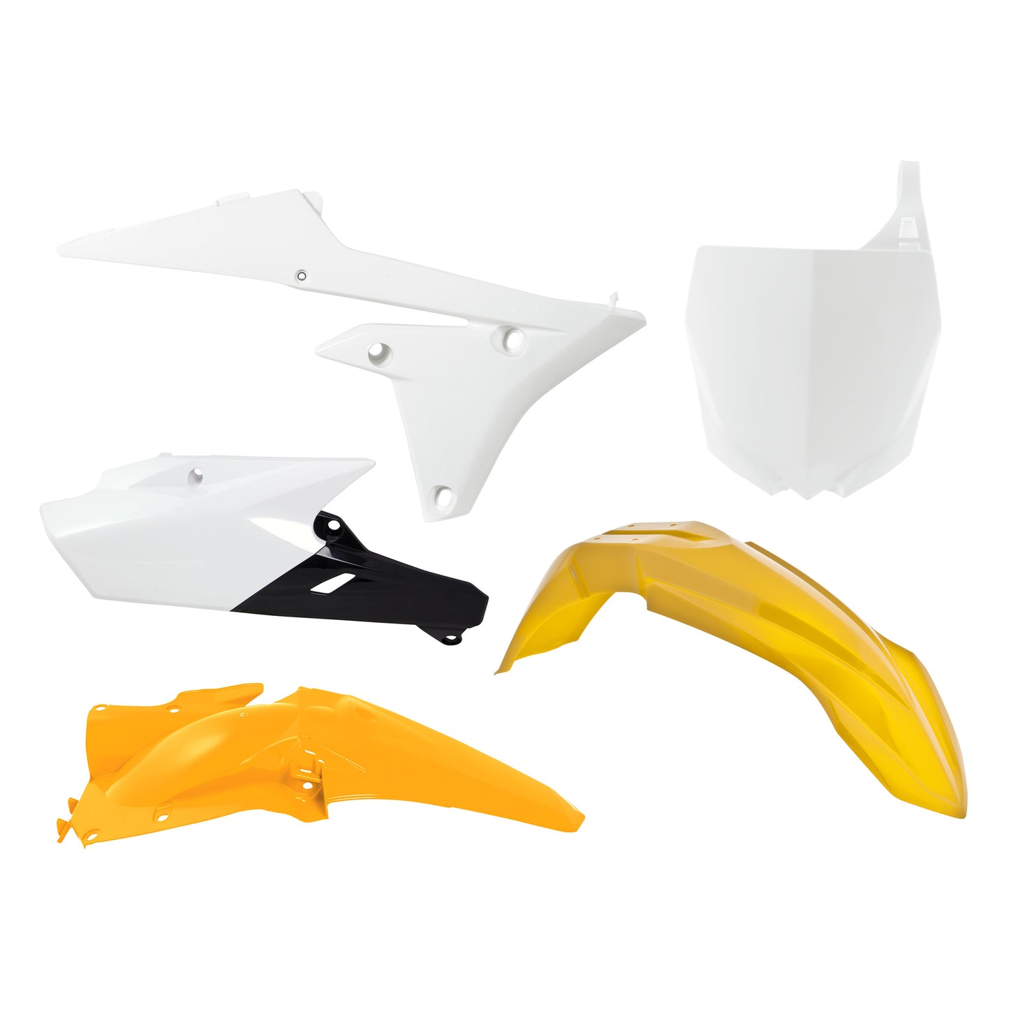 Racetech Plastic Kit YZF250 14-18/YZF450 14-17 (5 pcs) Yellow