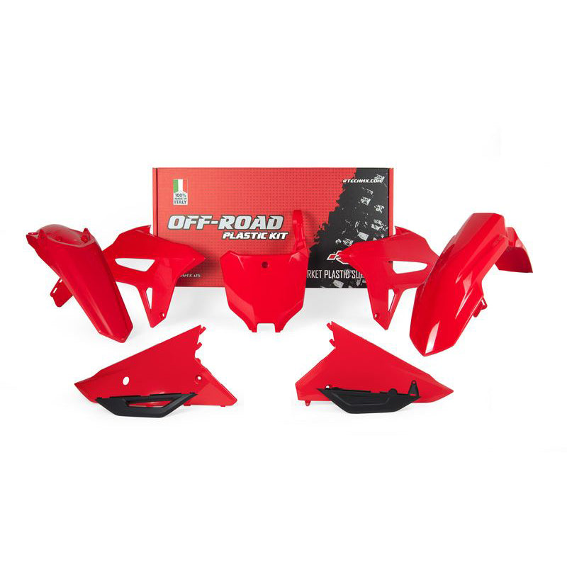 Racetech Plastic Kit CRFR250 22-23/CRFR450 21-24 (6 pcs) Honda Red