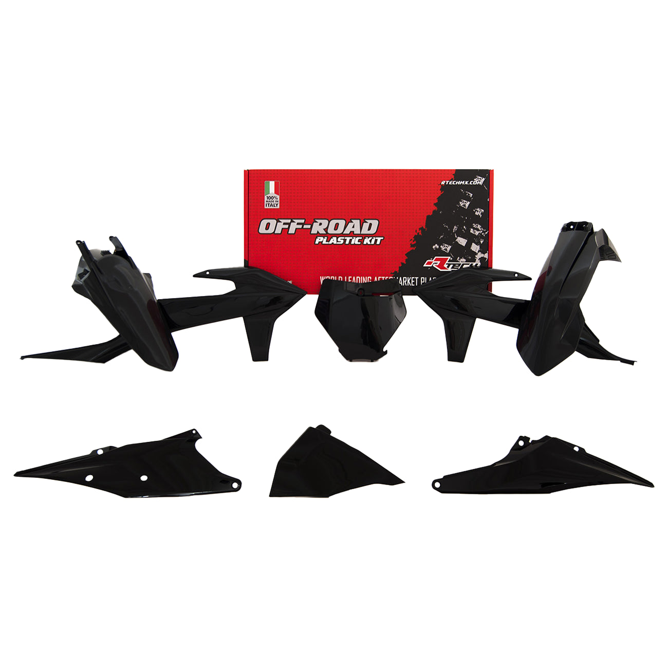 Racetech Plastic Kit SX125-150-250 19-22 (6 pcs) Black
