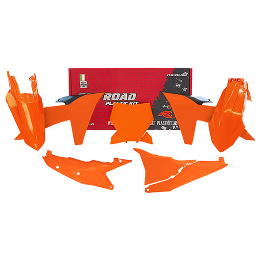 Racetech Plastic Kit SX125/250/300 23-24 (6 pcs) Orange / Black