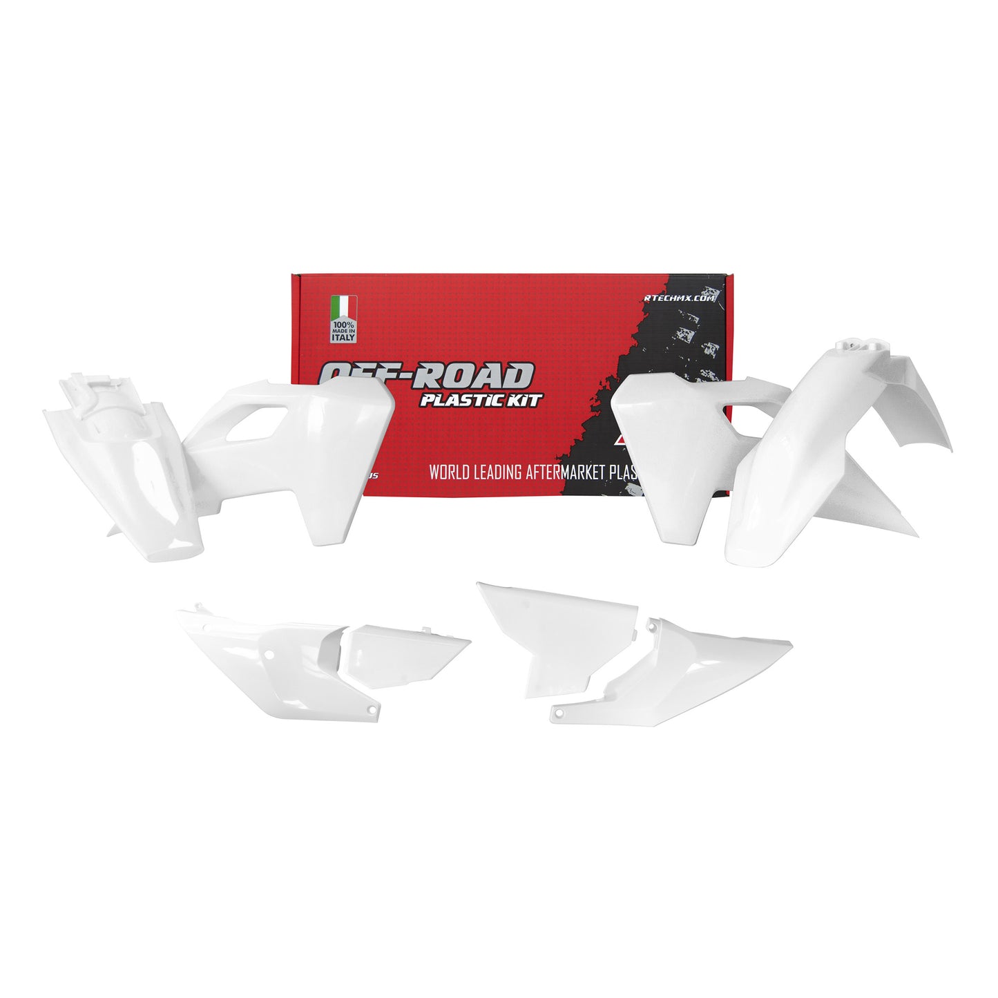 Racetech Plastic Kit TE/FE150/250/300/350/450 24 (6 pcs) White