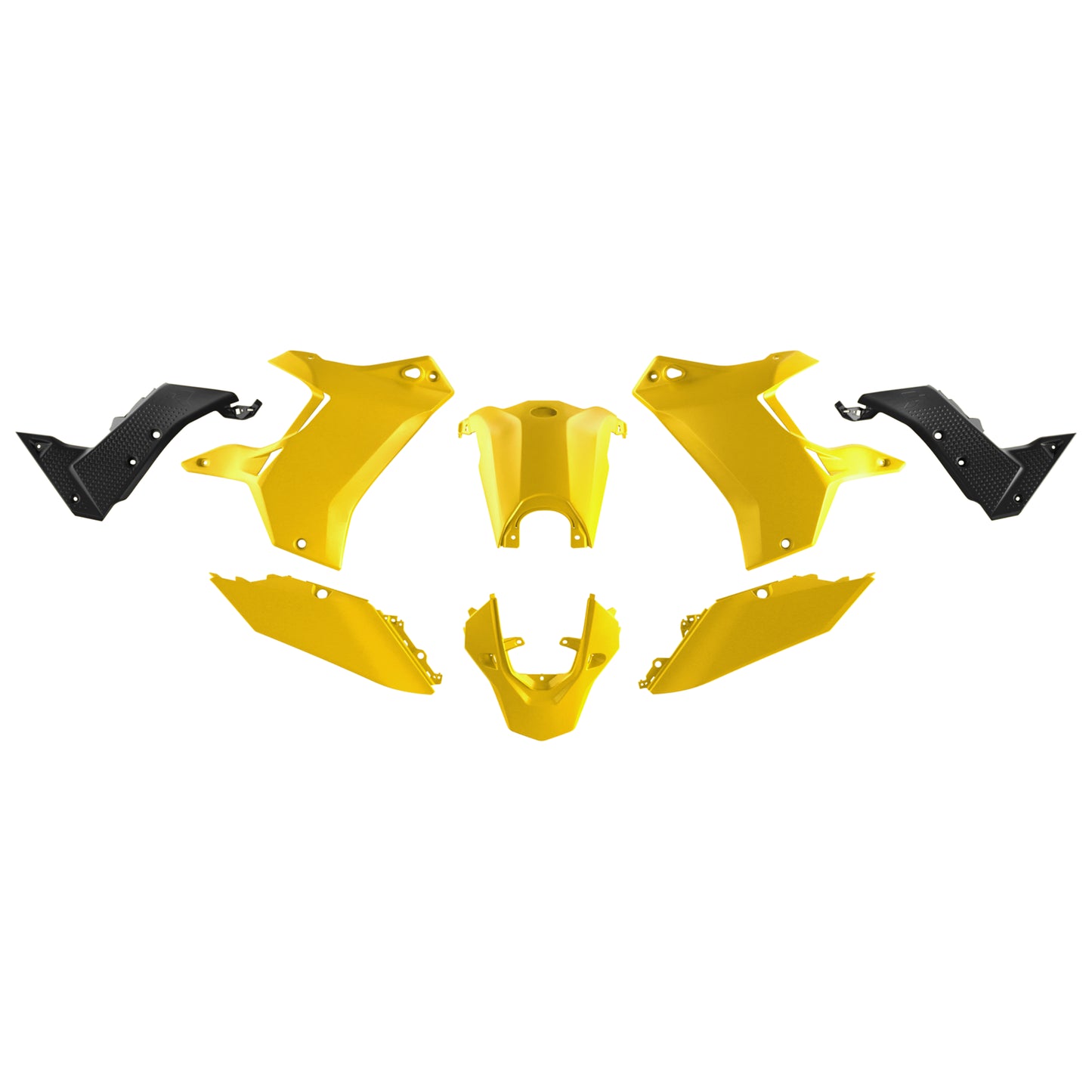 Racetech Plastic Kit T7 19-24 (7 pcs) Yellow / Black