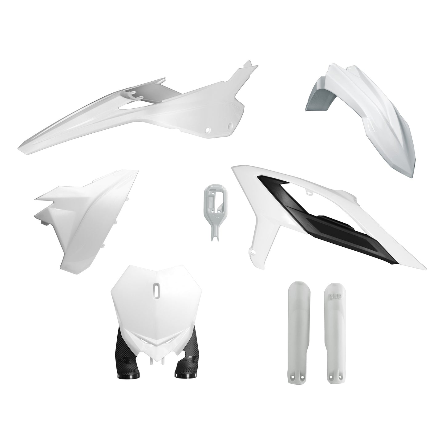Racetech Plastic Kit RX125-480 23-24 (6 pcs) White