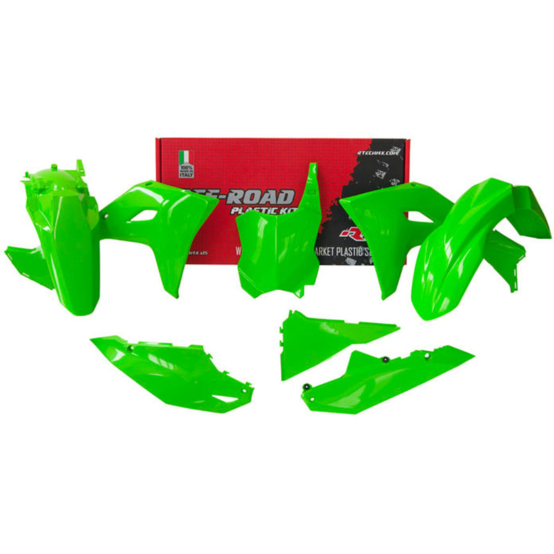 Racetech Plastic Kit KX250 25/KX450 24-26 (5 pcs) Neon Green