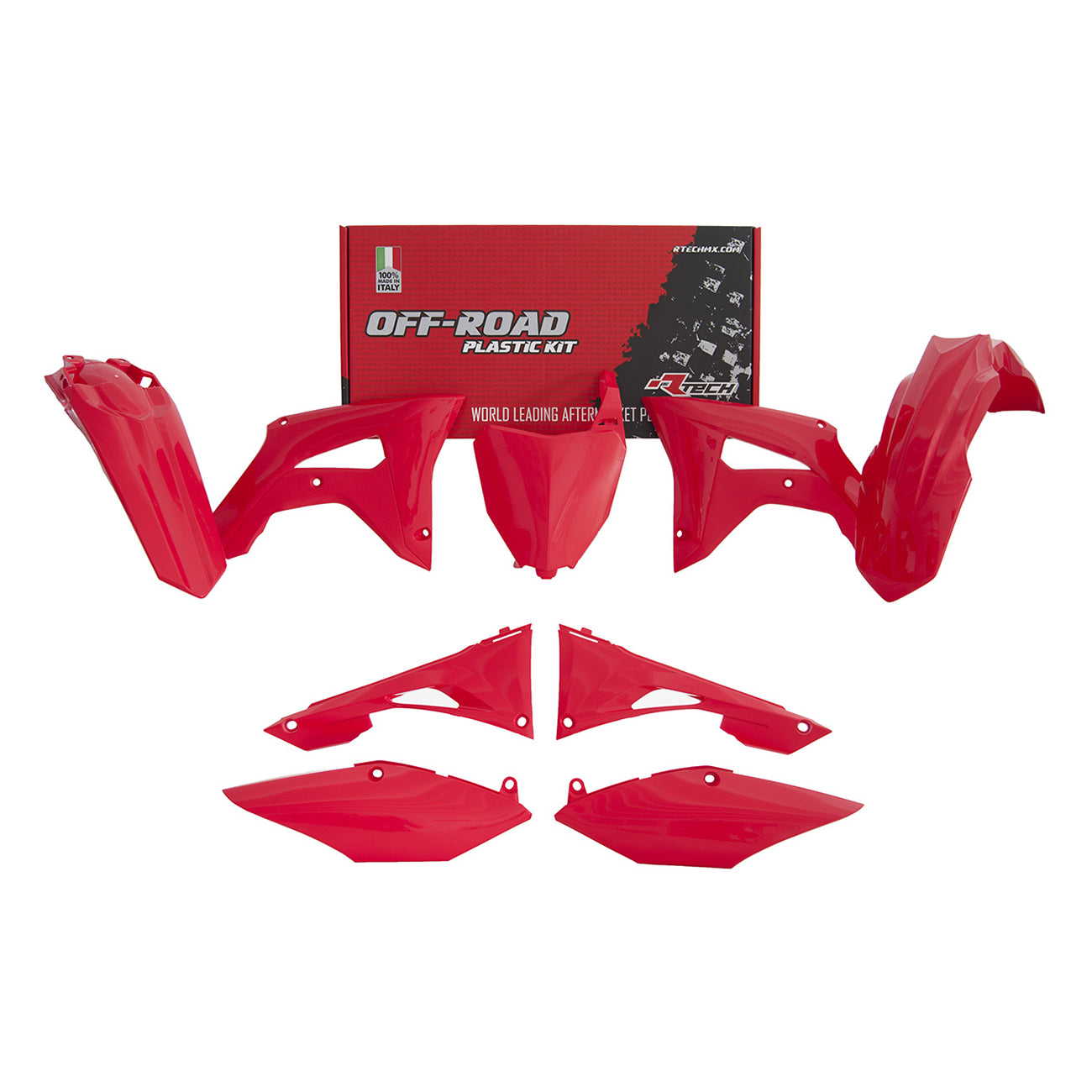 Racetech Plastic Kit CRFWE450 19-20/CRF250 19-21 (5 pcs) Honda Red
