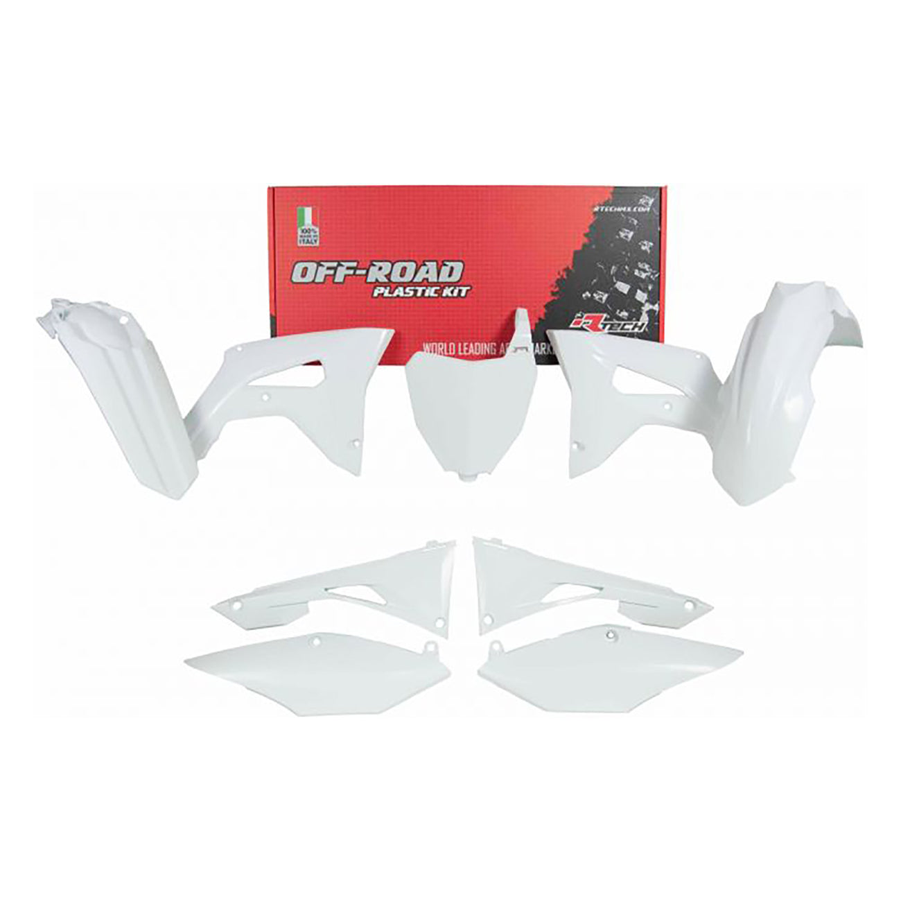 Racetech Plastic Kit CRFWE450 19-20/CRF250 19-21 (5 pcs) White