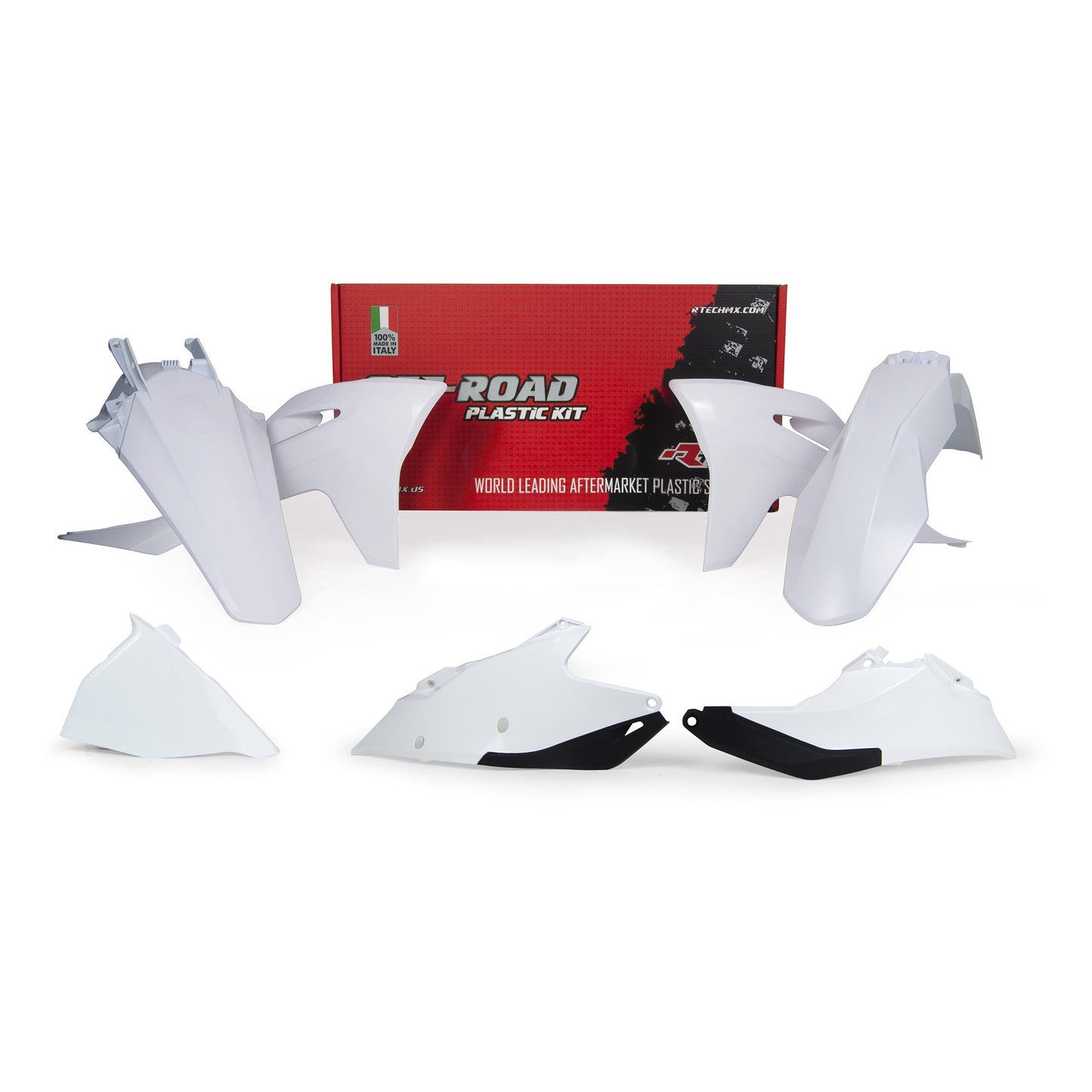 Racetech Plastic Kit EC/ECF 250-350 21-23 (5 pcs) White