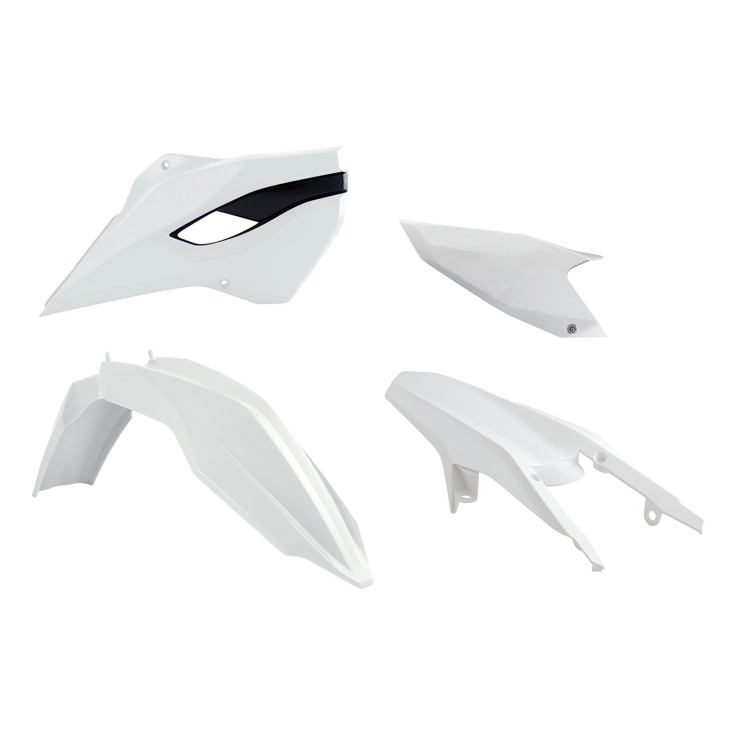 Racetech Plastic Kit TE-FE125/250-300-350-501 13-14 (4 pcs) White