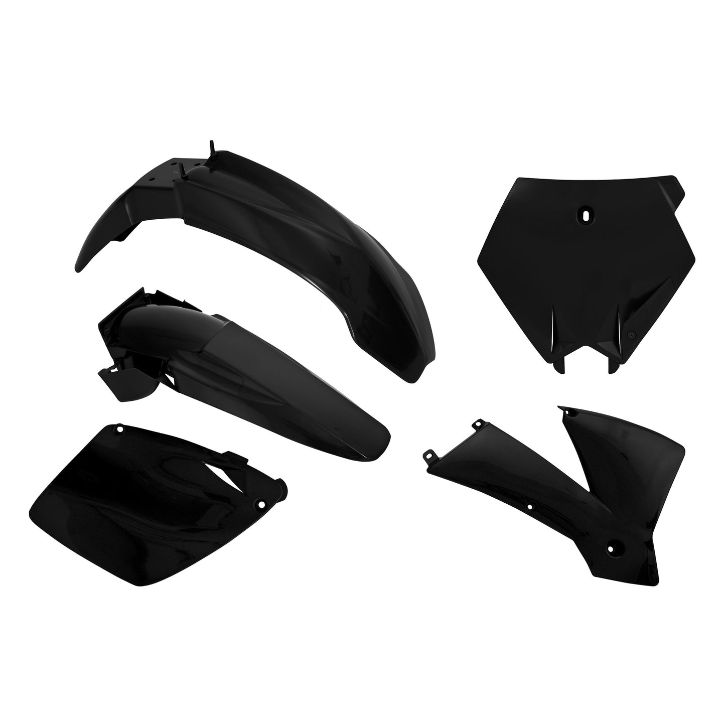Racetech Plastic Kit SX-SXF125-520-525 01-03 (5 pcs) Black
