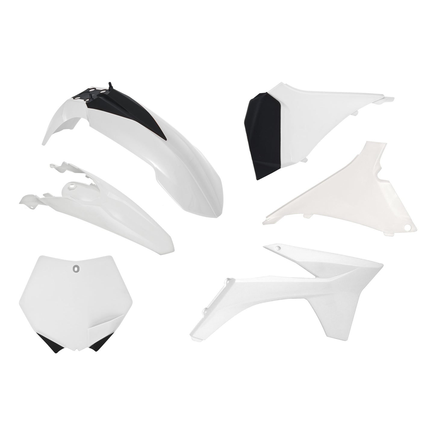 Racetech Plastic Kit SX125/150/250 12 (6 pcs) White