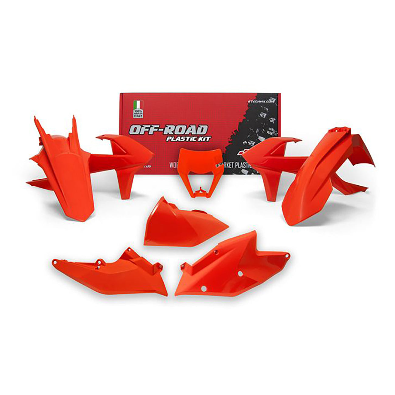 Racetech Plastic Kit EXC/EXCF/XC-W125-500 17-19 (6 pcs) Orange
