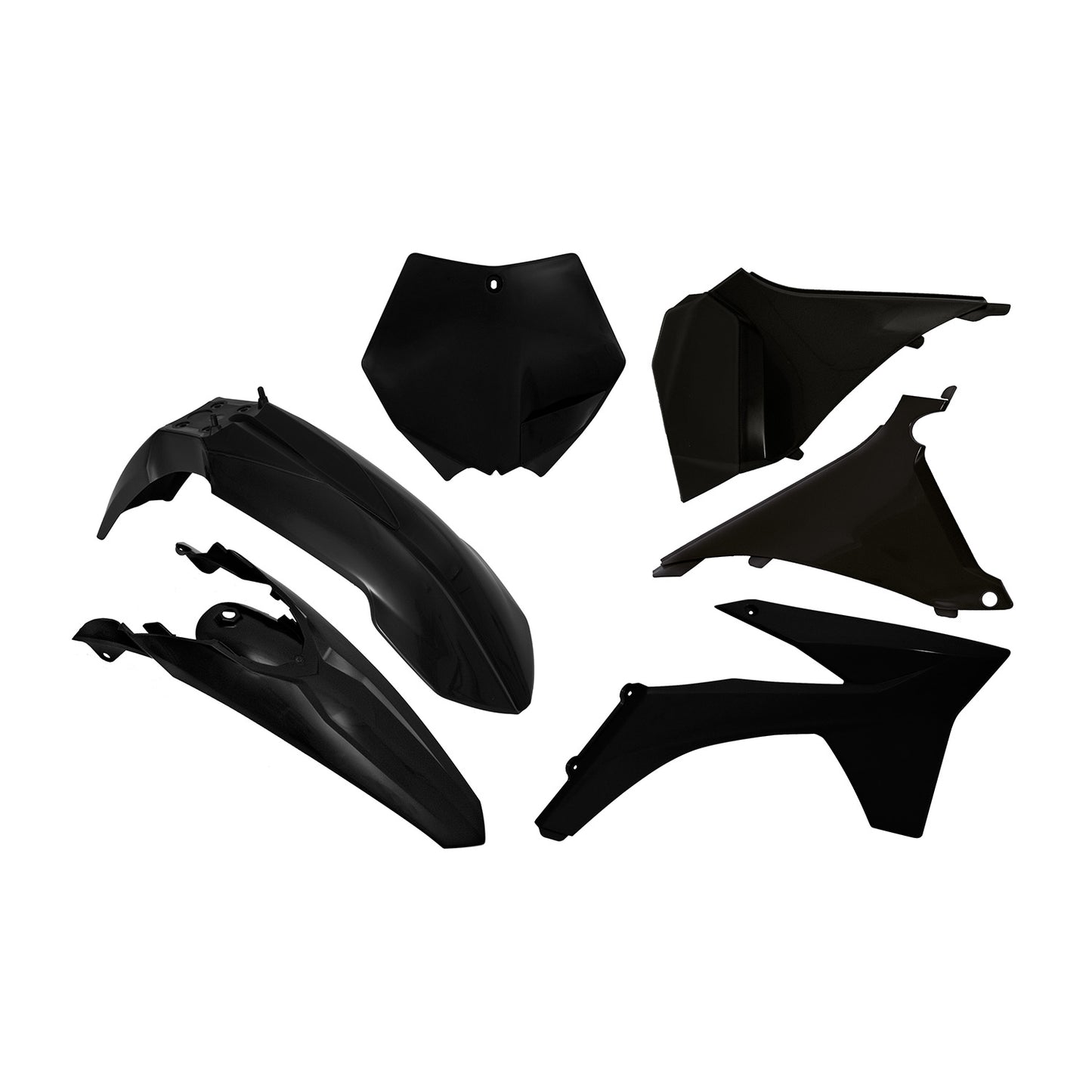 Racetech Plastic Kit SX125/150/250 11 (6 pcs) Black