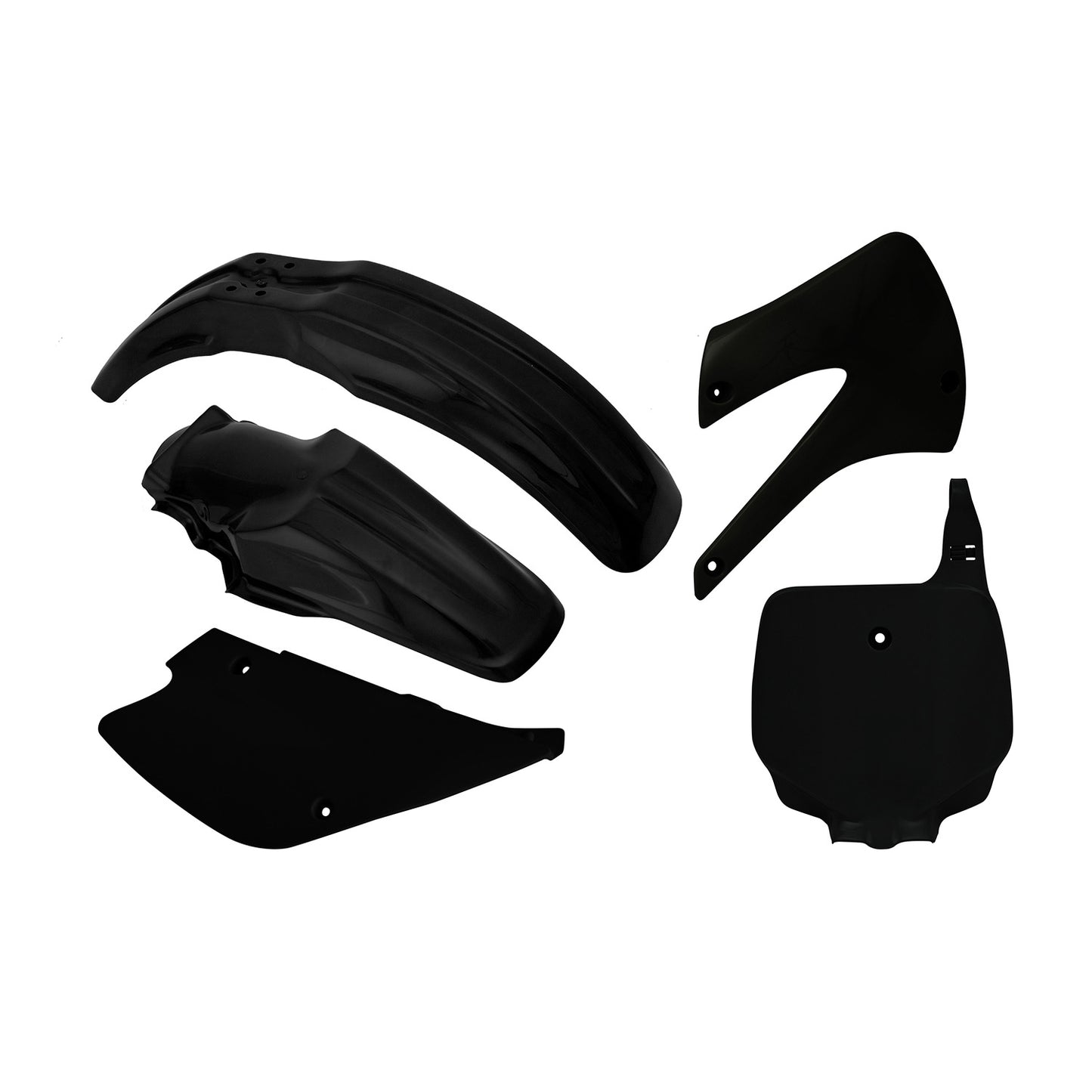 Racetech Plastic Kit KX85-100 98-13 (5 pcs) Black