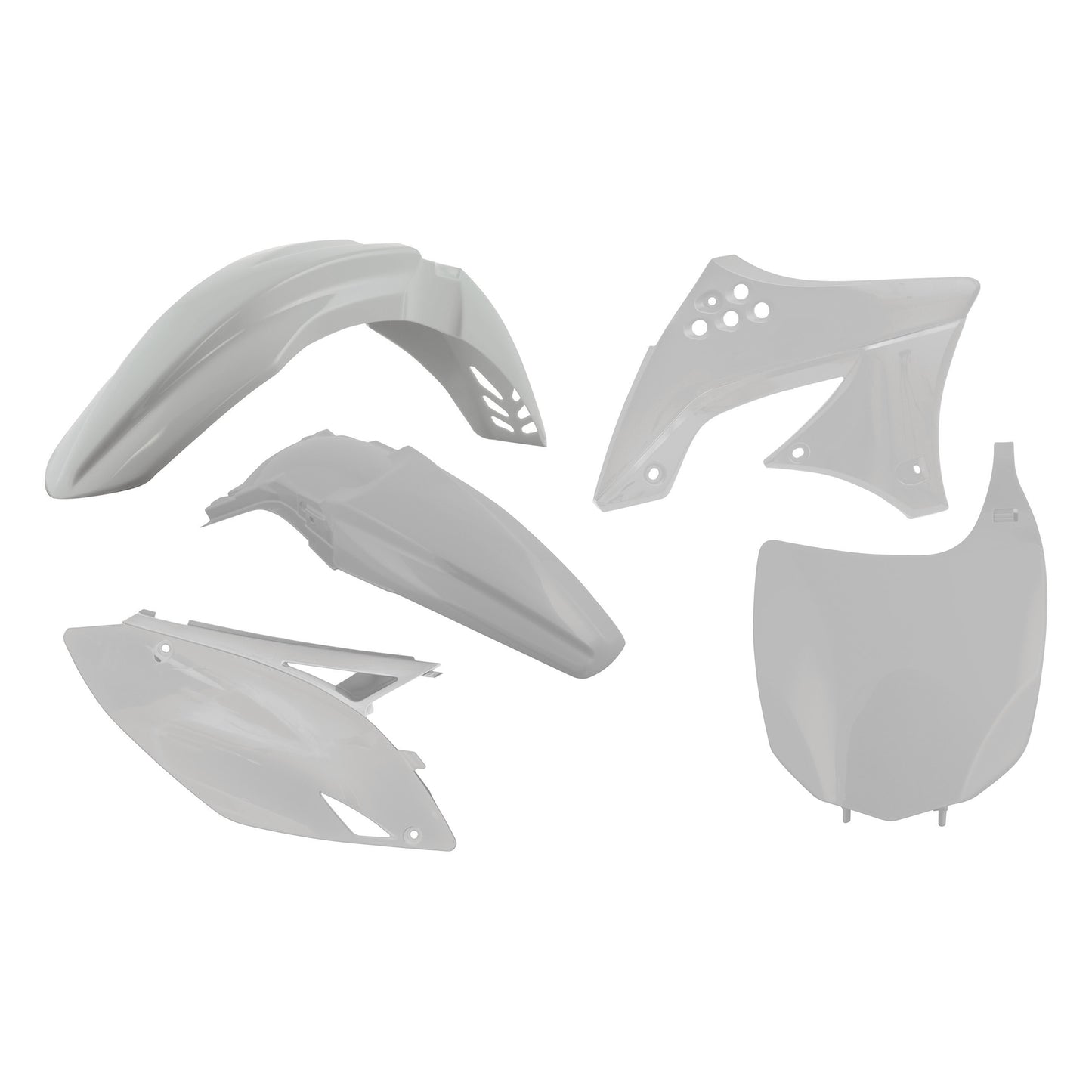Racetech Plastic Kit KXF450 09-11 (5 pcs) White