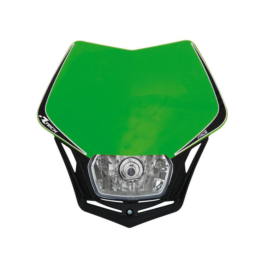 Racetech V-Face Headlight Green / Black