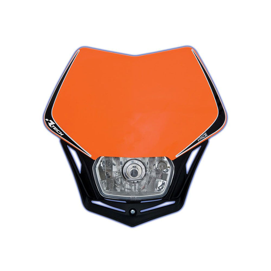 Racetech V-Face Full LED Headlight Orange / Black