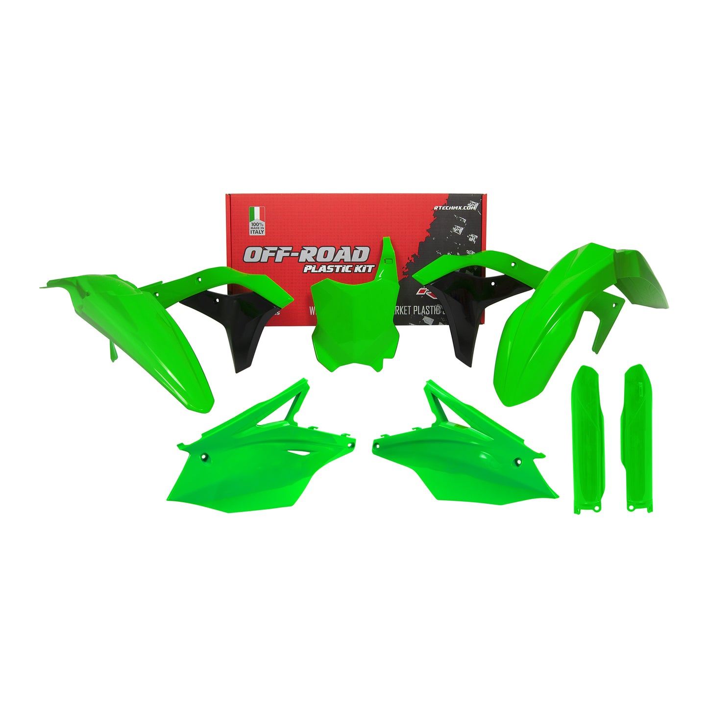 Racetech Plastic Kit KX250 17-20 (6 pcs) Neon Green