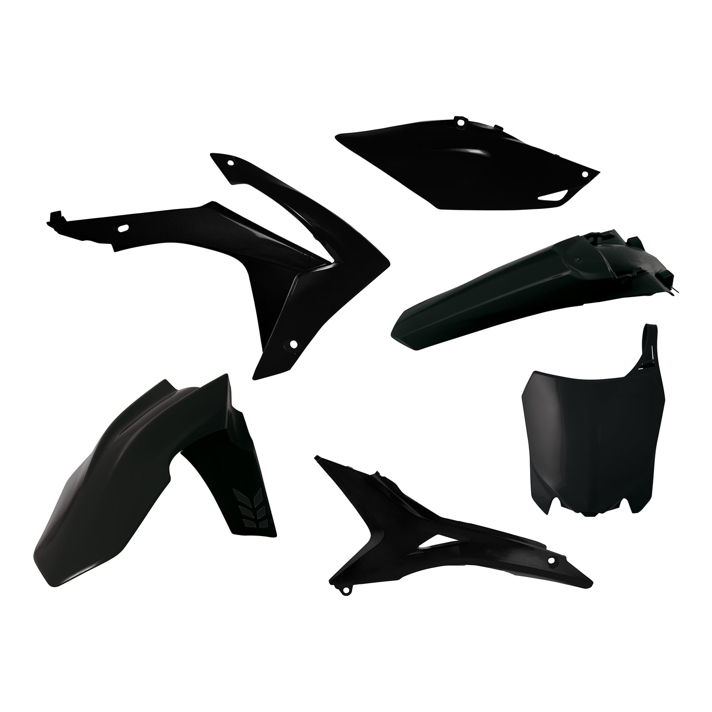 Racetech Plastic Kit CRF250 14-17 (Vented ) (6 pcs) Black
