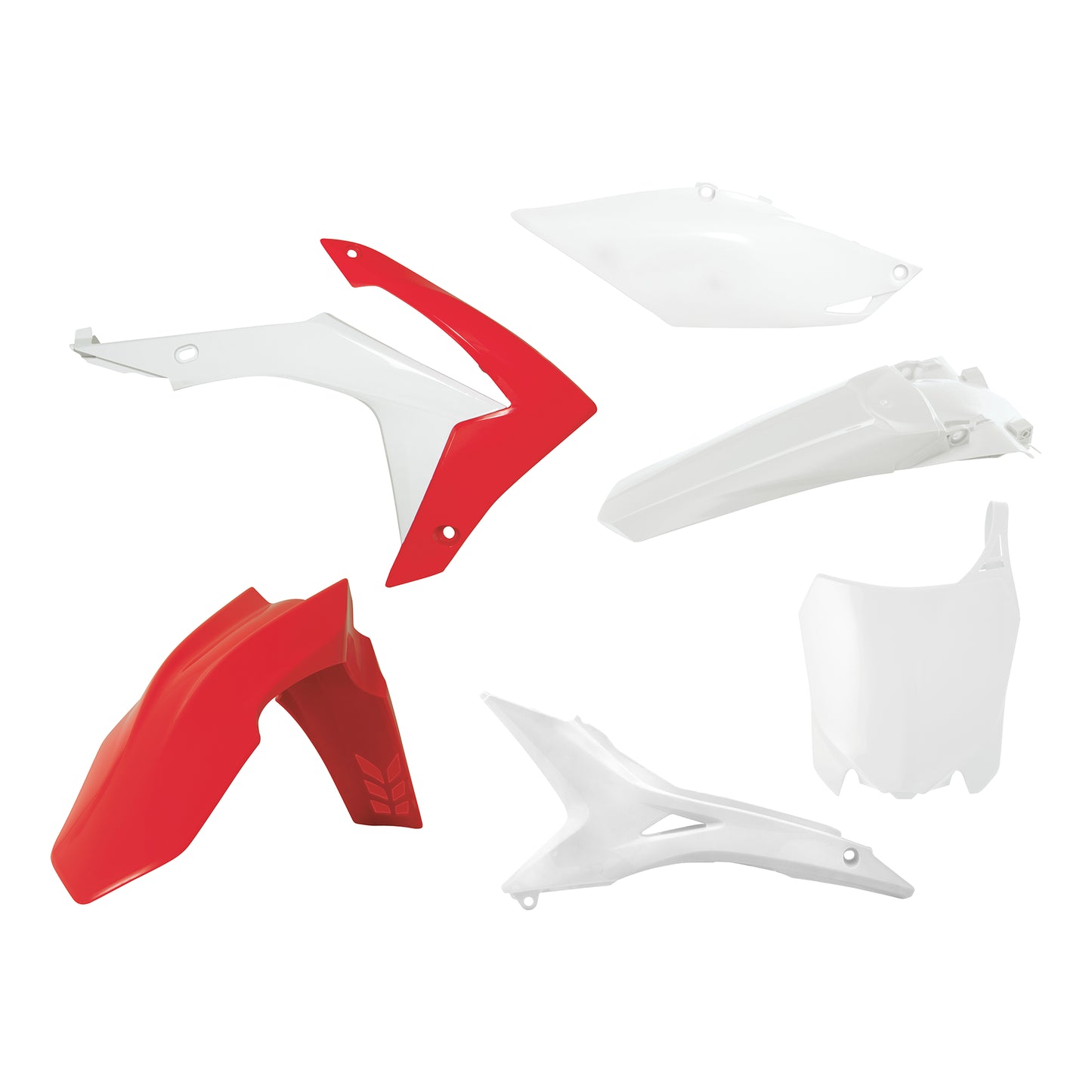 Racetech Plastic Kit CRF250 14-17 (Vented ) (6 pcs) OEM / Honda Red / White