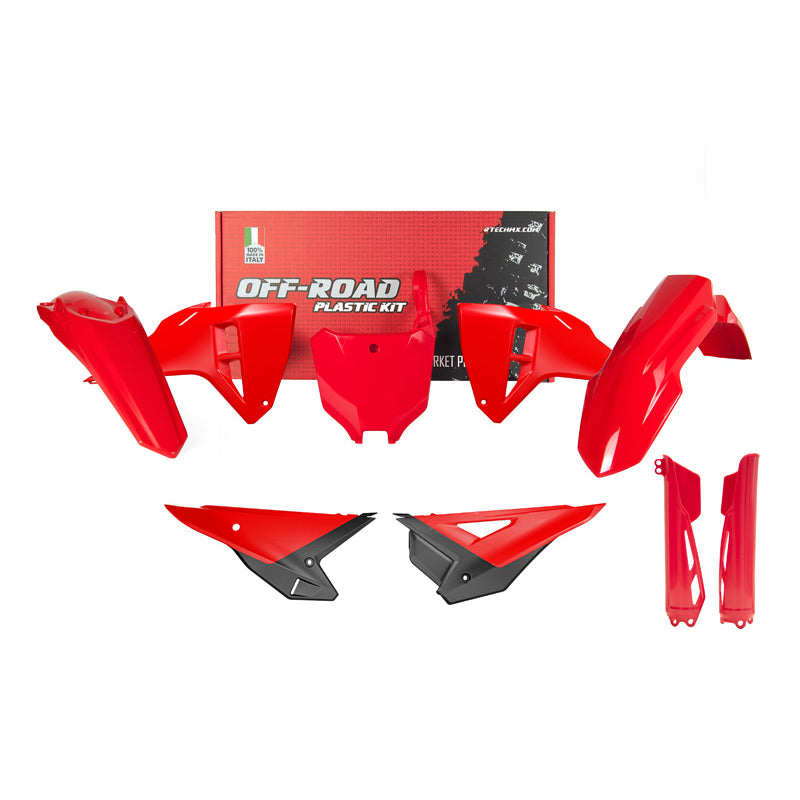 Racetech Plastic Kit CRFR250/450 25 (6 pcs) Honda Red / Black