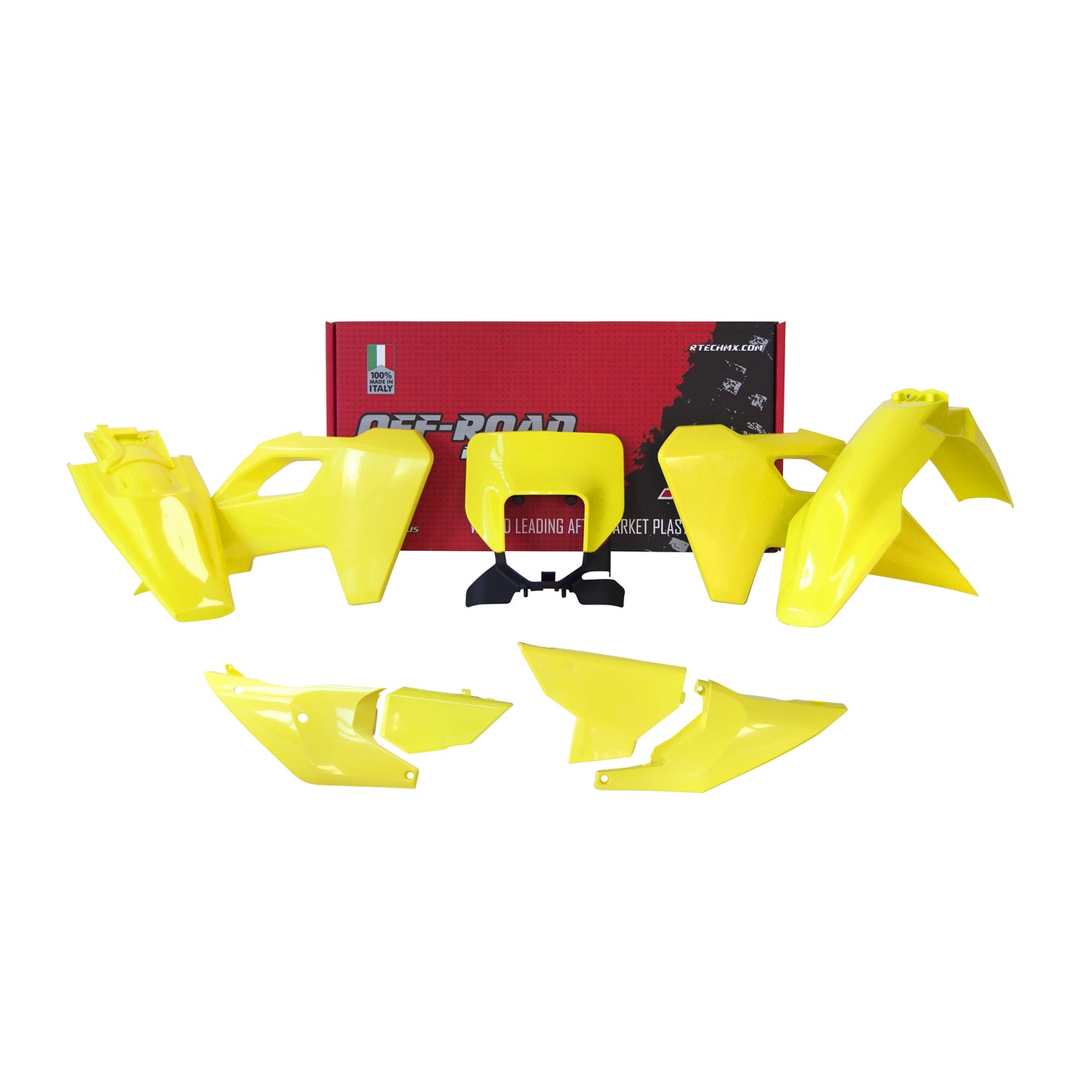 Racetech Plastic Kit FE150/250/300/350/450 24 (7 pcs) Husqvarna Lemon Yellow