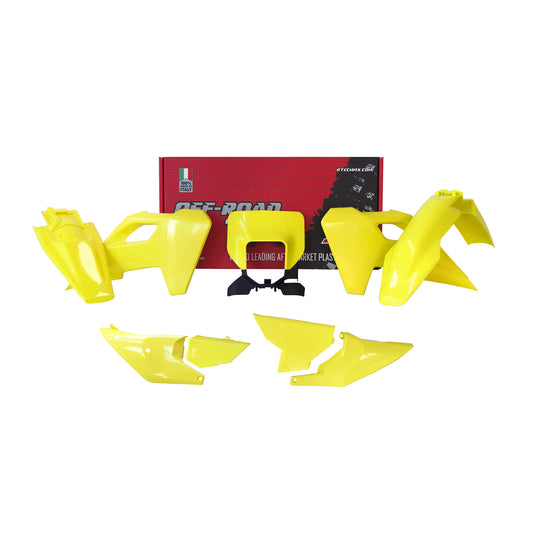 Racetech Plastic Kit FE150/250/300/350/450 24 (7 pcs) Husqvarna Lemon Yellow