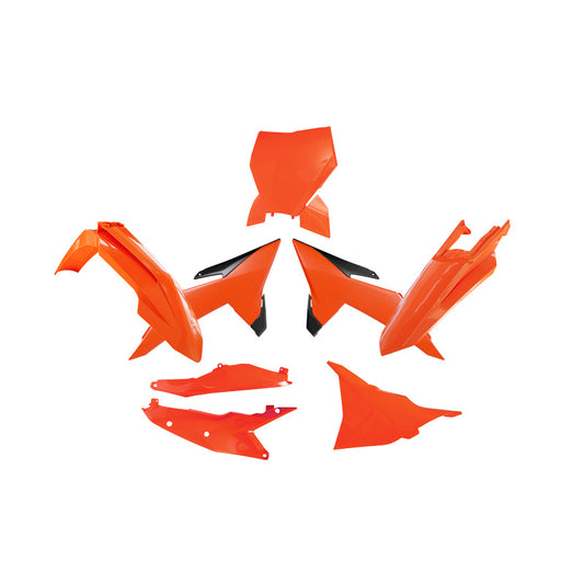 Racetech Plastic Kit SX125/250/300/SXF250/350 25 (6 pcs) Neon Orange / Black
