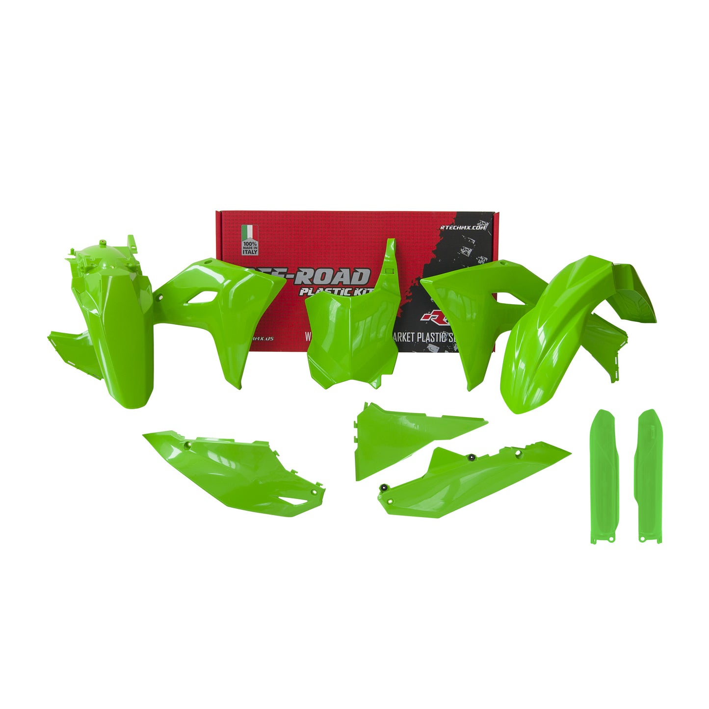 Racetech Plastic Kit KX250 25/KX450 24-26 (6 pcs) Kawasaki Green