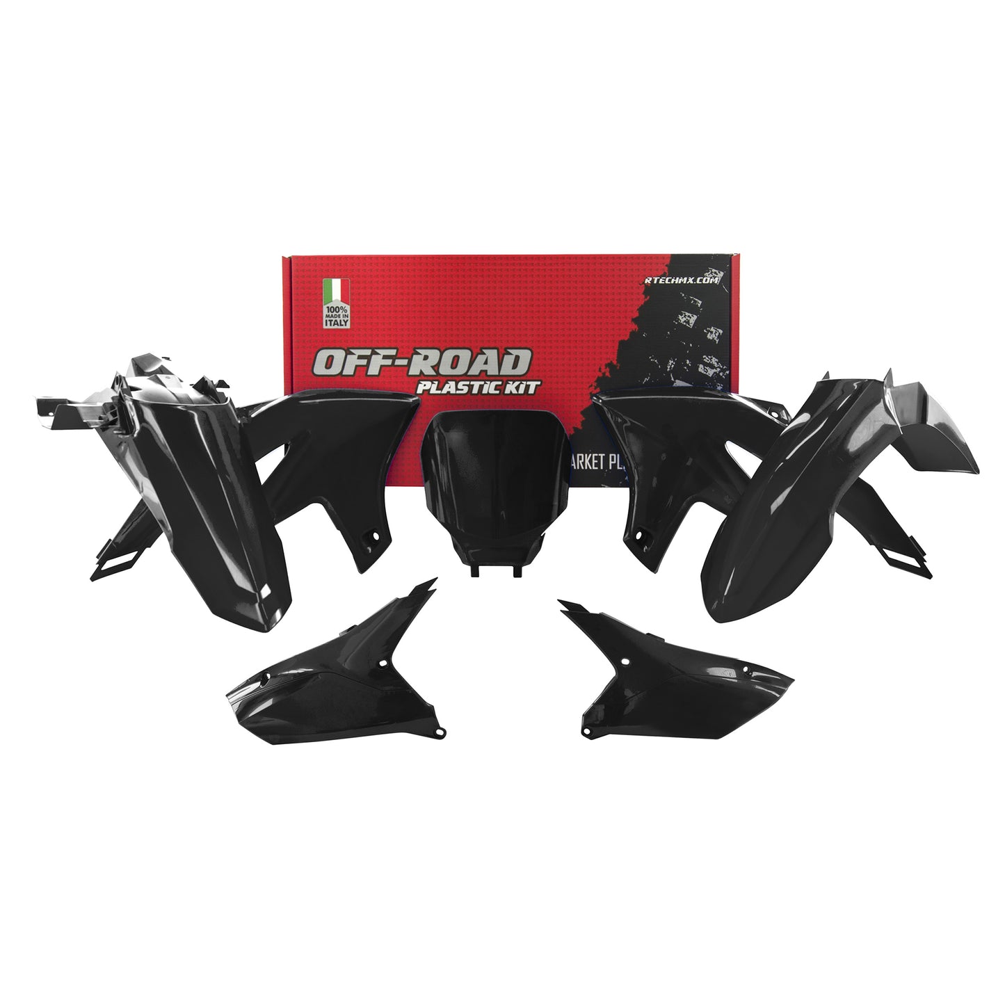 Racetech Plastic Kit YZF250 24/YZF450 23-24 (5 pcs) Black