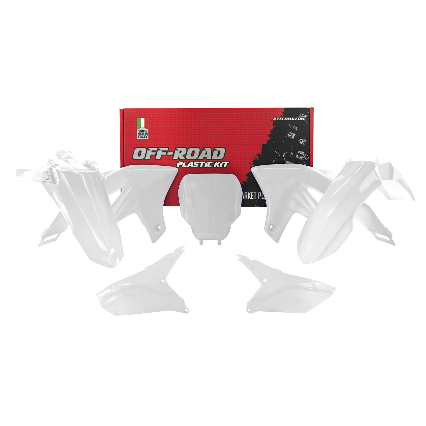 Racetech Plastic Kit YZF250 24/YZF450 23-24 (5 pcs) White