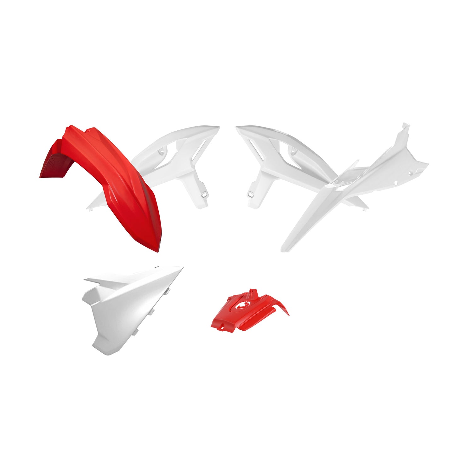 Racetech Plastic Kit RR125/200/250/300 25 (4 pcs) OEM / Beta Red / White