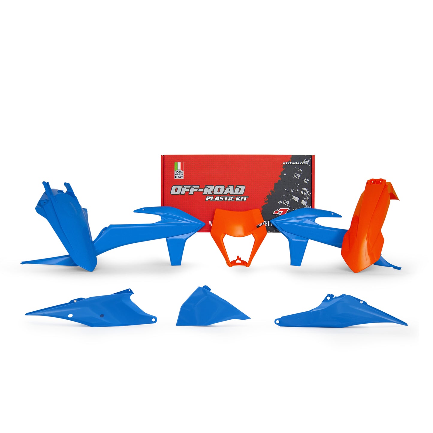 Racetech Plastic Kit EXC/EXCF125/250/300/350 20-23 (6 pcs) Orange / Vintage Light Blue