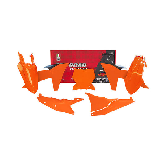 Racetech Plastic Kit SX125/250/300/SXF350/450 23-24 (6 pcs) KTM Orange / Black
