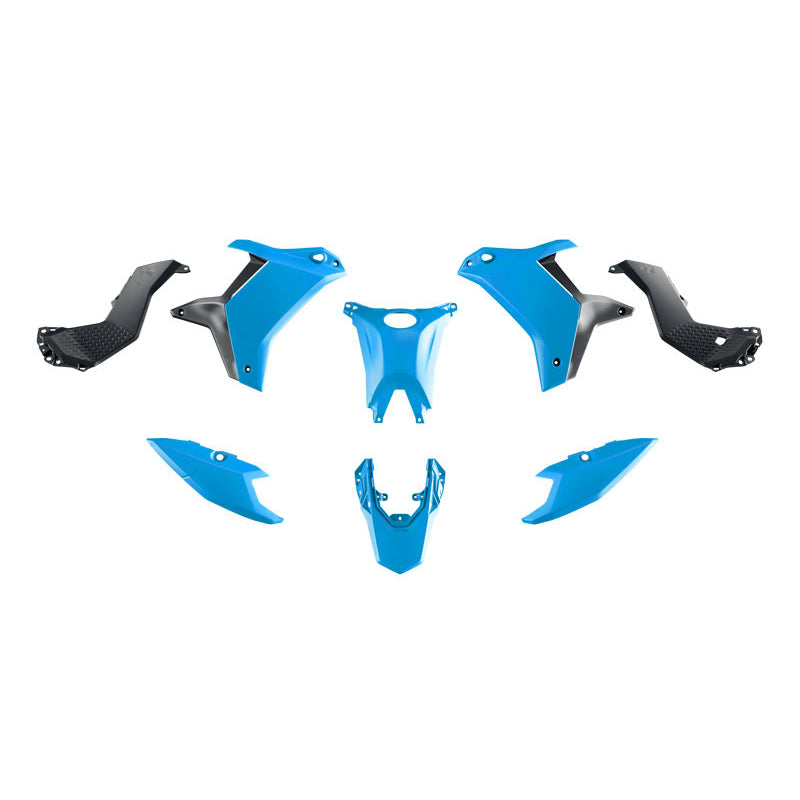 Racetech Plastic Kit T7 25-26 (7 pcs) Gauloises Light Blue / Black
