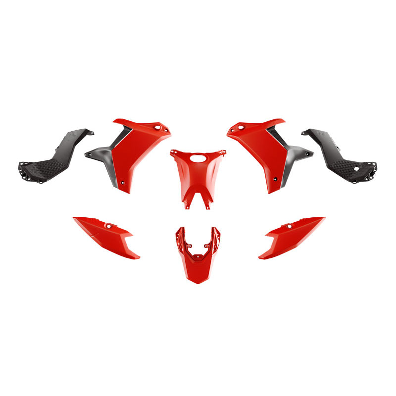 Racetech Plastic Kit T7 25-26 (7 pcs) Red / Black