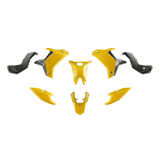 Racetech Plastic Kit T7 25-26 (7 pcs) Yamaha Yellow / Black