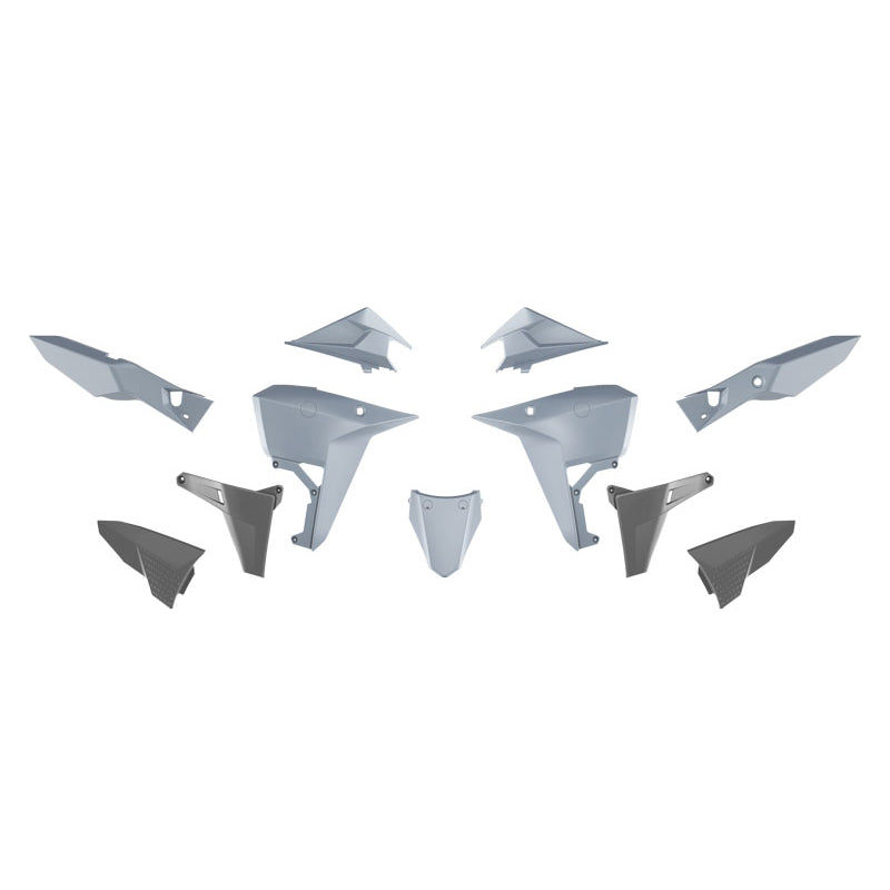 Racetech Plastic Kit Kove 800 XPro/Rally 24-26 (7 pcs) Light Grey / Aquamarine Green / Black