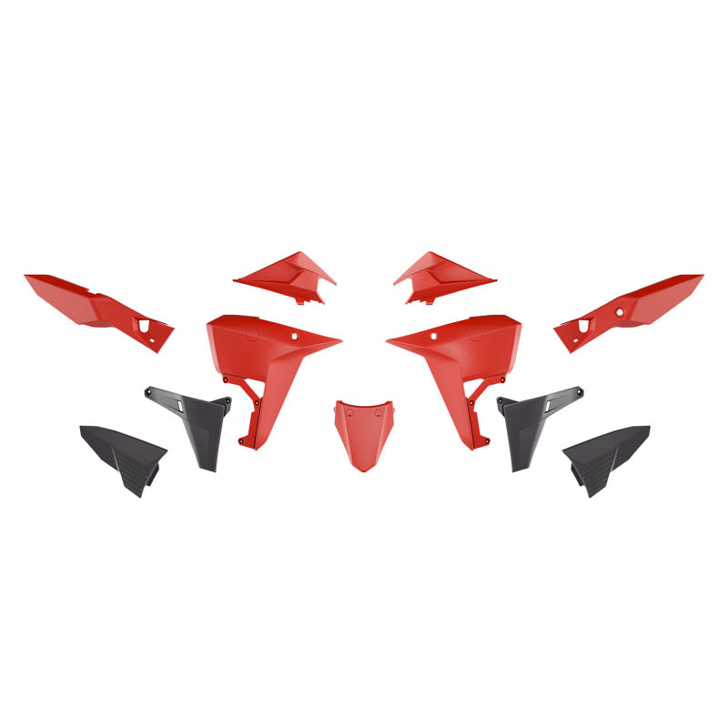 Racetech Plastic Kit Kove 800 XPro/Rally 24-26 (7 pcs) Red / Black