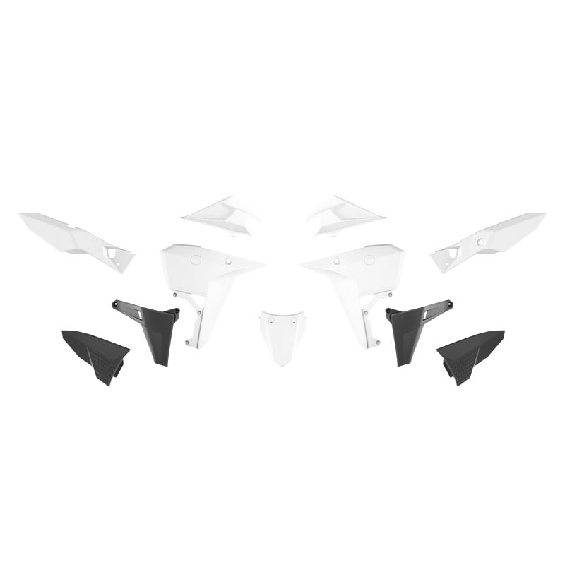 Racetech Plastic Kit Kove 800 XPro/Rally 24-26 (7 pcs) White / Black