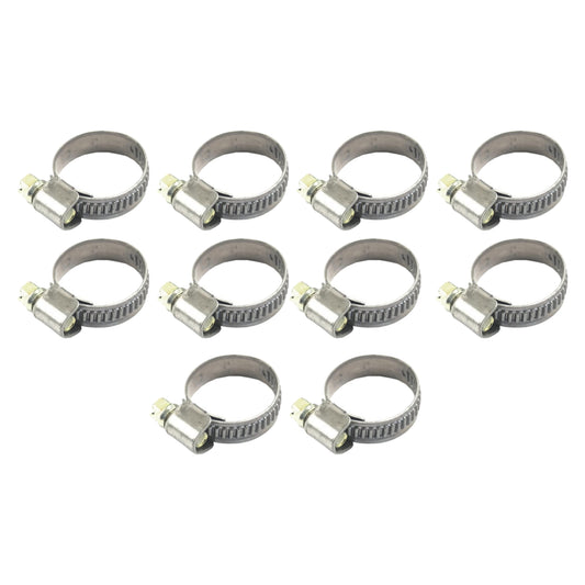 JUBILEE PIPE CLIP 16 - 27mm KALE CLAMP 304 STAINLESS STEEL (PACK OF 10)