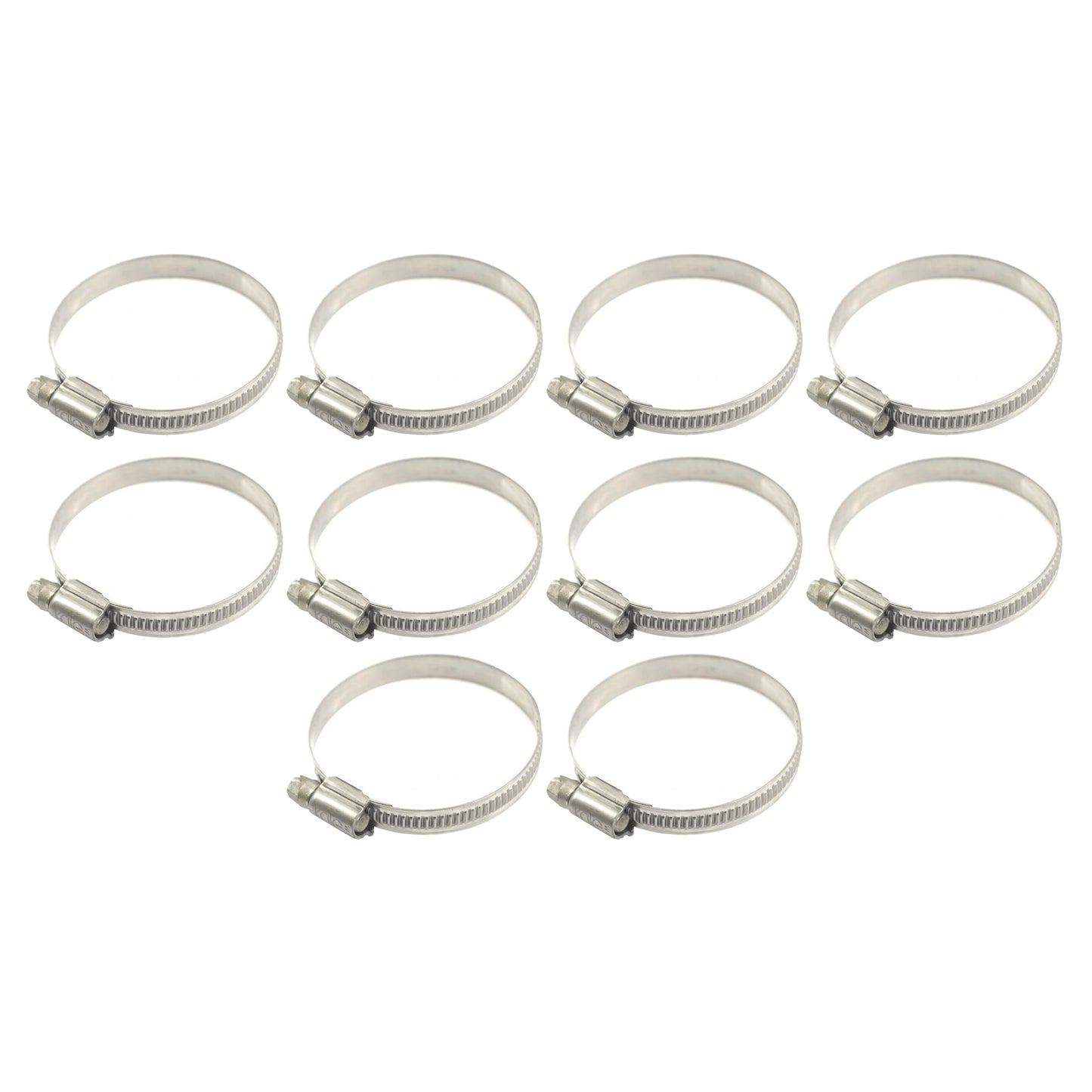 JUBILEE PIPE CLIP 40 - 60mm KALE CLAMP 304 STAINLESS STEEL (PACK OF 10)